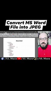 66 reactions · 12 shares | Convert MS Word file into JPEG #reelsviral #reelsfb #facebookreel #Excel #xlmaza | S. Gohar Rehman Tajak | Facebook