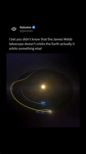 Galaxies on Instagram: "The James Webb Telescope follows the L2 point, or second Lagrange point, a spot about 1.5 million kilometers from Earth, on the opposite side from the Sun, where the gravitational forces of the Sun and Earth balance. This allows spacecraft like the James Webb Space Telescope to maintain a stable position with minimal fuel. L2 provides a cold environment, shielded from heat, ideal for infrared observations, and an unobstructed view of deep space. However, its distance make