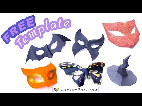 [FREE templates]: How to make 5-minutes-paper-masks, so easy