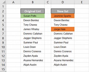 Compare Two Ranges With Conditional Formatting.