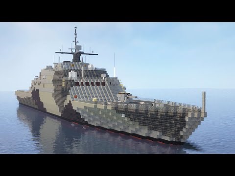 Minecraft USS Freedom Littoral Ship Tutorial (1/2)