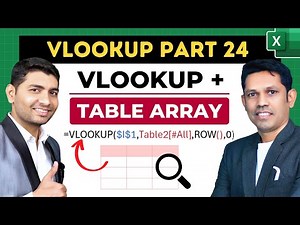 How to Use Table Arrays in VLOOKUP for Efficient Data Lookup (PART 24)
