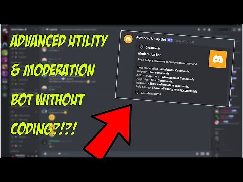How To Make An Advanced Moderation & Utility Bot WITHOUT CODING?!?!?!
