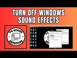 How to Turn Off Windows Sound Effects in Windows 10