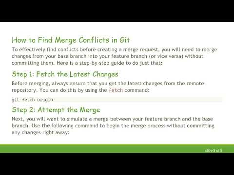 How to Identify Merge Conflicts Before Creating a Git Pull Request