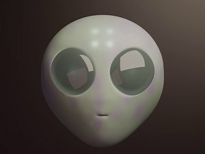 3D alien emoji