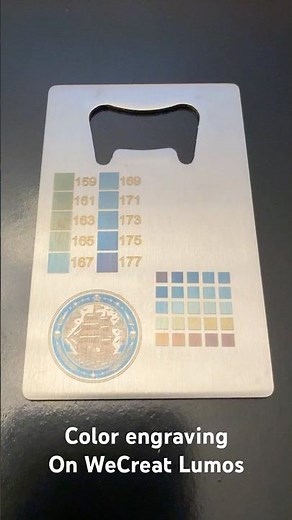 How to Color Engrave with WeCreat Lumos #wecreat #wecreatlumos #colorengraving #laserengraving
