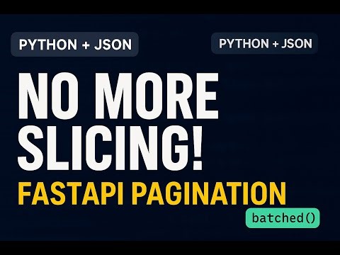 Build FAST Pagination in FastAPI Using Python batched — No More Manual Slicing!