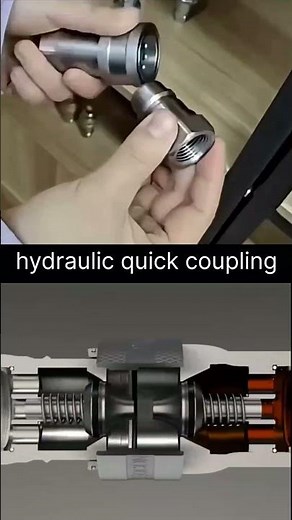 Internal Mechanism of a Hydraulic Quick Connect (Animation + Real Demo) #shortsfeed