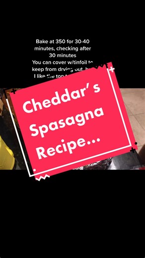 Delicious Cheddar’s Scratch Kitchen Spasagna Recipe