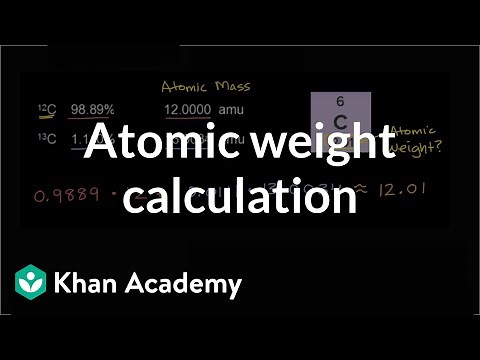 Calculating atomic weight | Chemistry | Khan Academy
