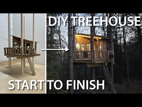 DIY Family Treehouse Build: Start to Finish in 32 minutes