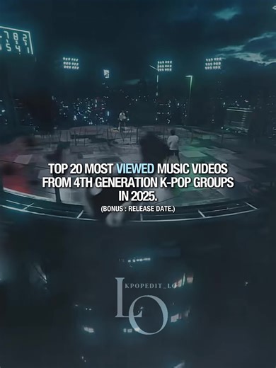TOP 20 MOST-VIEWED MUSIC VIDEOS FROM 4TH GENERATION K-POP GROUPS IN 2025. 🩵 (BONUS : RELEASE DATE.) #kpopedit_lo #kpop #musicvideos #4thgeneration #2025