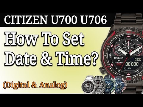 Citizen U700 U706 Setting Instructions (Manual) | Set Time & Date
