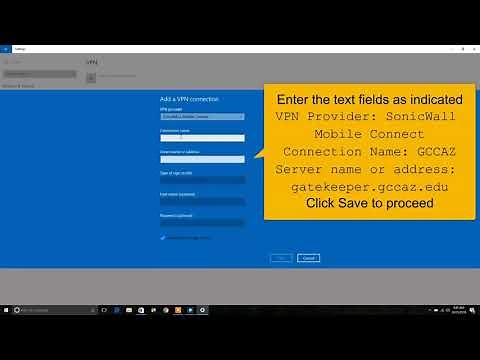 Windows 10 Sonicwall VPN