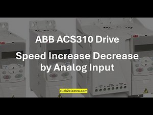 ABB ACS310 drive speed reference command from analog input 1 parameter