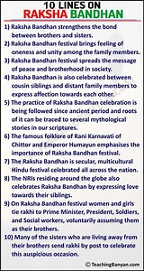 10 Lines on Raksha Bandhan for Students of Class 1, 2, 3, 4, 5, 6