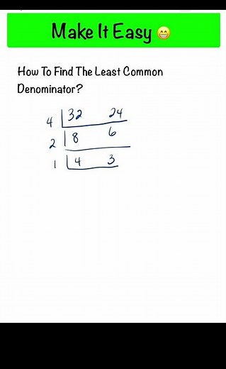 The Easy Way To Find The Least Common Denominator | Algebra