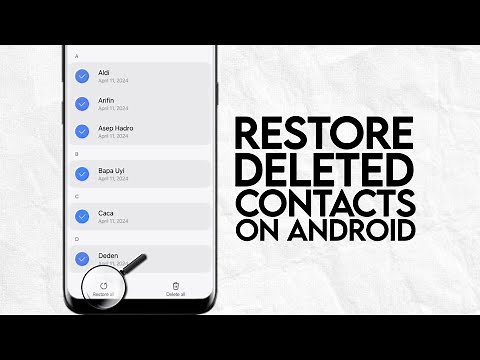 How to Restore Deleted Contacts on Samsung Android Phone