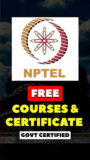 NPTEL & Swayam IIT Courses #nptel #swayam #onlinecourses #shorts