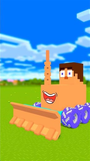 Steve-Bulldozer vs Zombie-Tank - Minecraft animation #minecraft #shorts