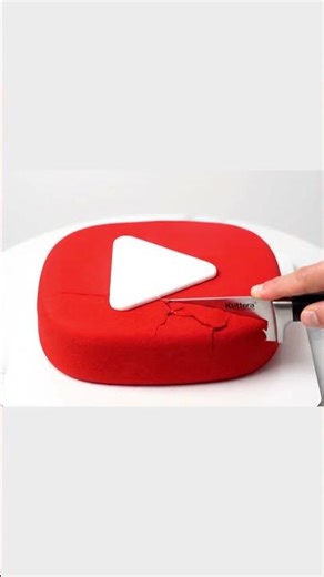 YouTube Logo Cake Cutting ASMR 🎂 | Satisfying & Relaxing Sounds | #Shorts