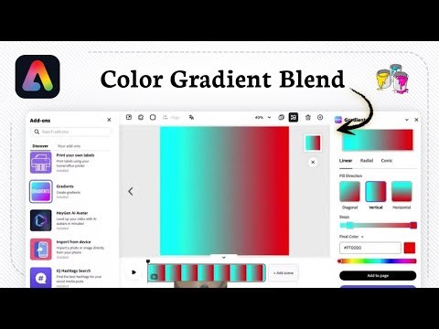How to add a gradient background in Adobe Express (Color Flow)