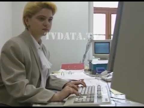 Vintage 1990s Office Technology – Early PC Setup in Action