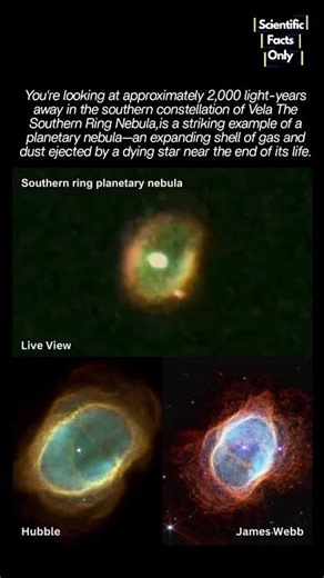 Live Telescope View of Southern Ring Planetary nebula approximately at 2000 light Years Away #space
