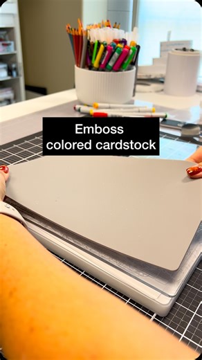 4.4K views · 203 reactions | Embossed. Inked. Transformed.  This started as plain navy cardstock and turned into this metallic beauty! Want to see the full transformation + 2 more cards from ONE stencil?  Comment ‘EMBOSS’ and I’ll send you the video. #cardmaking #cardmaker #emboss | Nickiheartscards | Facebook