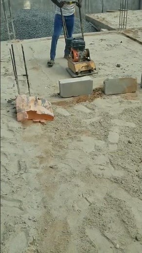 Compacting sand using a compactor for a strong foundation. #compactor #compact #sand