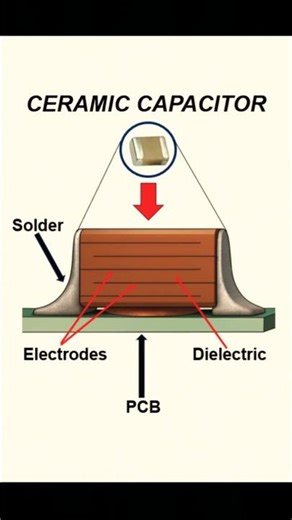 What’s Inside a Ceramic Capacitor? | Electronic Components Mastery #shorts