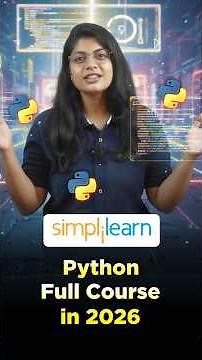 🔥Python Full Course #Shorts #simplilearn