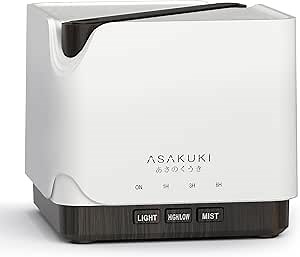 ASAKUKI Essential Oil Diffuser, Multifunctional Ultrasonic Aromatherapy Fragrant Oil Vaporizer Humidifier with Timer, Auto-Off Safety Switch, and 7 LED Light Colors, 700 ml (Brown Wood)