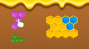 15K views · 15 reactions | Introducing Hexa Buzzle, our newest puzzle app! Help the bees store their honey by using hexagonal blocks to fill in the game board in this tasty twist on a classic hexa-block puzzle game! | Random Logic Games | Facebook