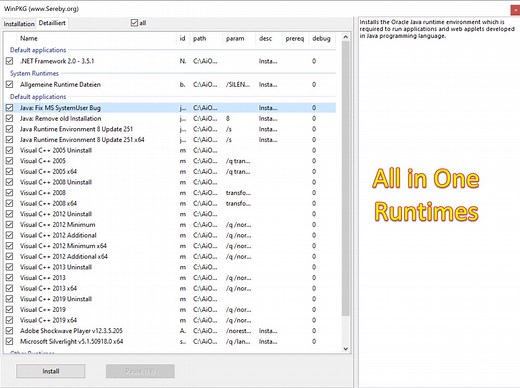 All In One Runtimes: Install All Required Runtimes At Once In Windows 10