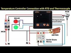 Temperature Controller Connection with RTD, thermocouple and Solid State Relay Electrical Technician