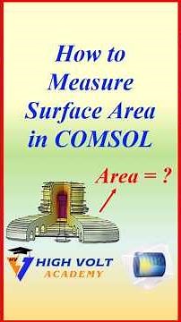 How to Calculate Surface Area in COMSOL using Integration (in Seconds) #comsol #highvoltage