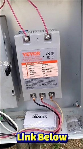 VEVOR 1-Phase to 3-Phase Setup Guide (220V)