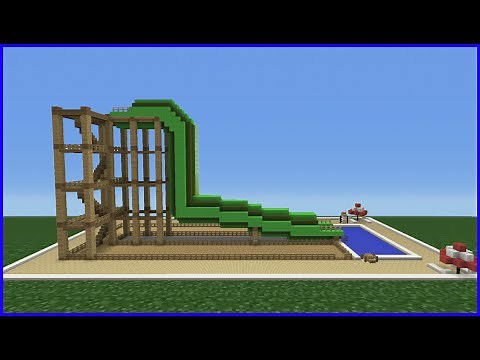 Minecraft Tutorial: How To Make A Tube Water Slide (Mini Water Park)