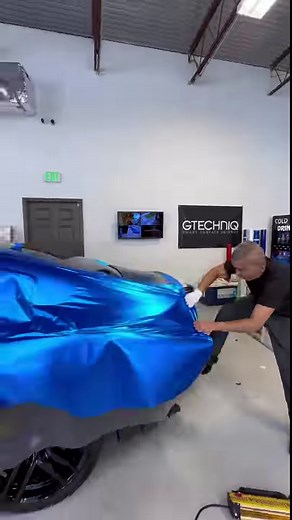 8.2M views · 251K reactions | Wrapping the M8 using the Best Satin Blue Chrome car wrap film on the Market! ✨ This one turned out amazing! I used HEXIS Americas Car Wrap Film ❄️流✨‼️#carvideos #carwrapping #carwrap #carwraps #carbuilds | Jay The Wrap Specialist | Facebook