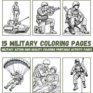 Army Coloring Pages: Military Illustrations (PDF Printable) - Etsy