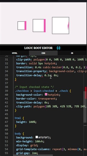 Modern CSS Animated 🎯 Checkbox UI clip PATH Stylish Check Animation #coding #programming #htmlcss