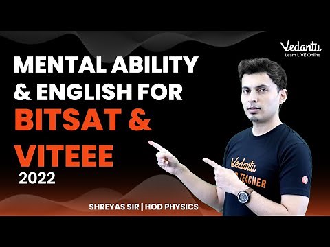 Mental Ability, Logical reasoning & English for BITSAT & VITEEE [01] | Shreyas Sir | V Enlite