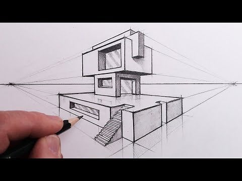 How to Draw a Building in 2-Point Perspective: Step by Steps