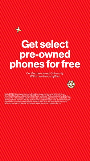 11 reactions | This holiday, save big on pre-owned phone. Online only. With new line on myPlan. Terms apply. | Verizon | Facebook