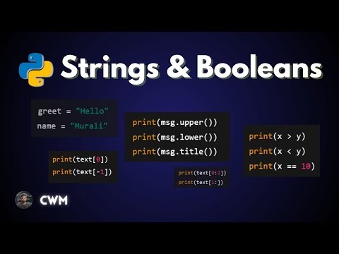 Strings and Boolean in Python | 🧵