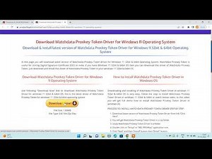 How to Install Watchdata ProxKey USB Crypto Token in Windows 11 Operating System - Live demo