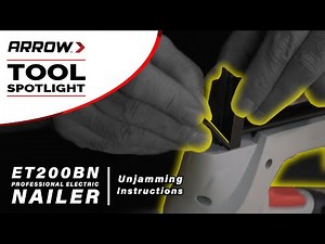 How to Clear a Jam From Arrow's ET200BN Brad Nailer
