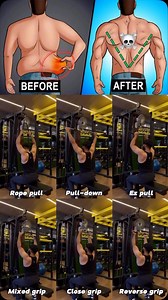 Pull & Grow 📈 Here are 6 vertical pulling exercises to train your lats and build a strong, wide back. Switch up your grip—neutral, regular, or reverse—and use different tools like ropes and bars to hit your muscles from every angle. The most important thing? Action. Let’s go work out! 💪🔥 #back #lats #pulldowns #pullups #latmachine | Gym For Newbies